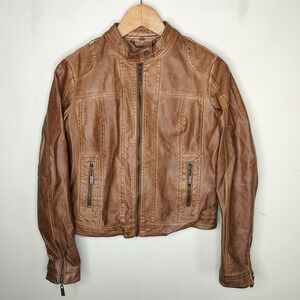 Joujou Faux Leather Jacket Full Zip